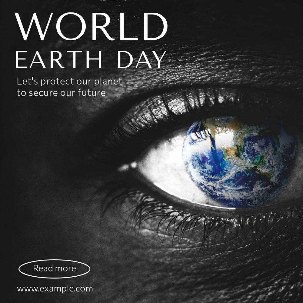 World Earth Day  Instagram post template, editable text