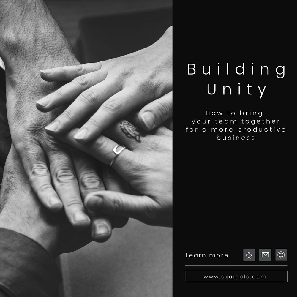 Building unity Instagram post template, editable text