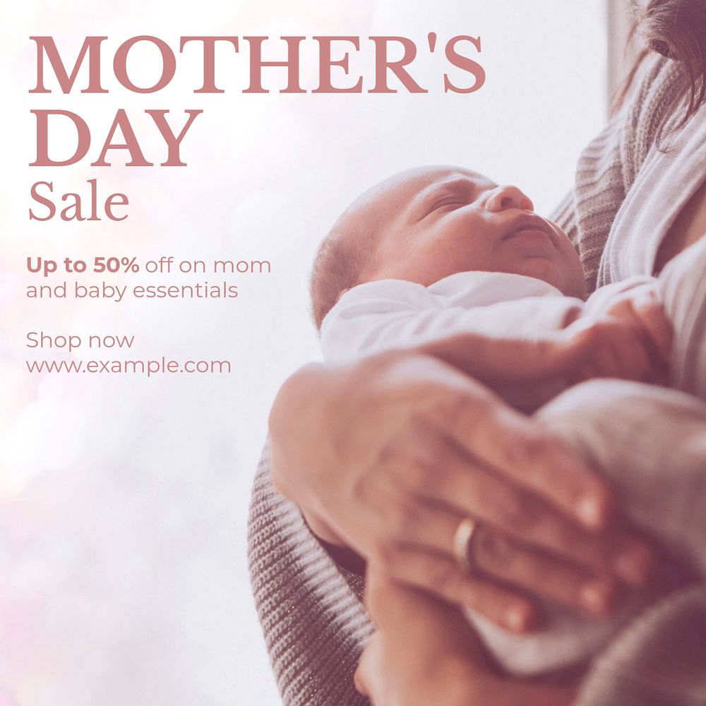 Mother's day sale  Instagram post template, editable text