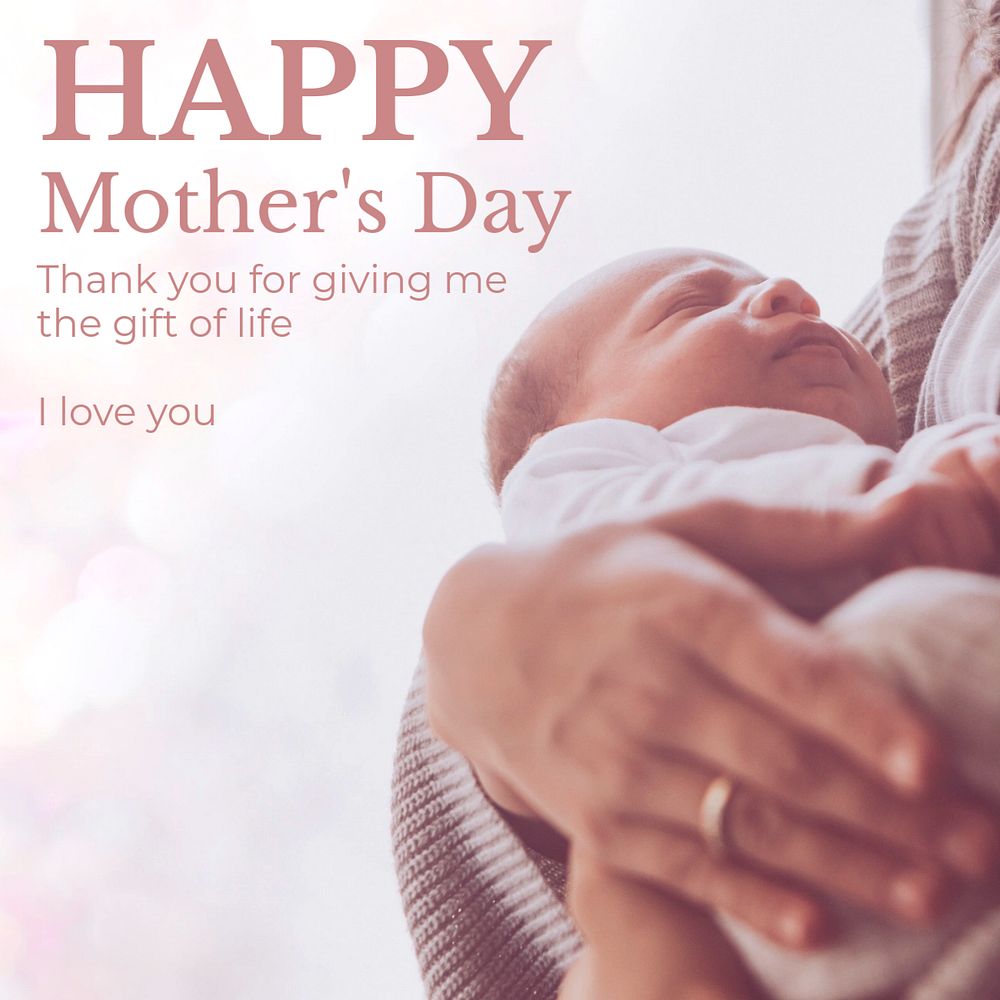 Happy mother's day  Instagram post template, editable text