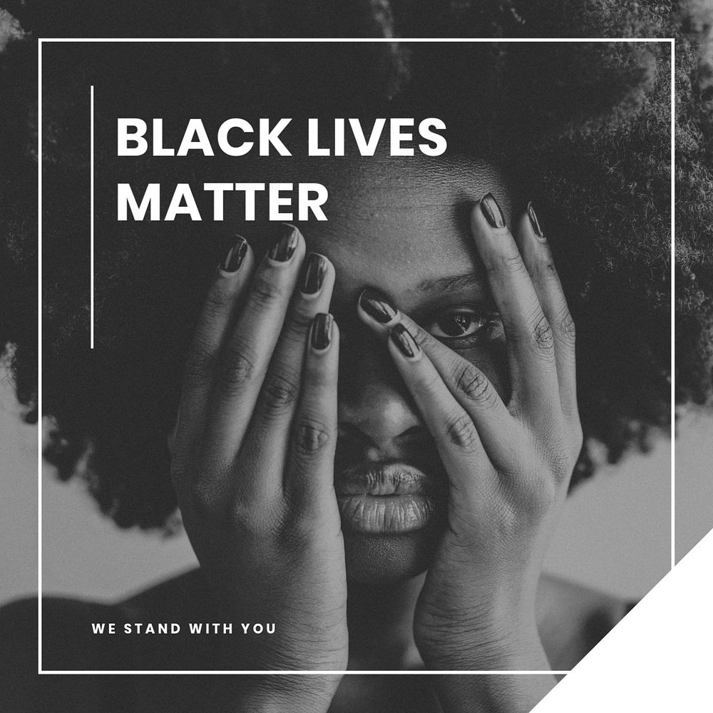 Black lives matter Instagram post template, editable text