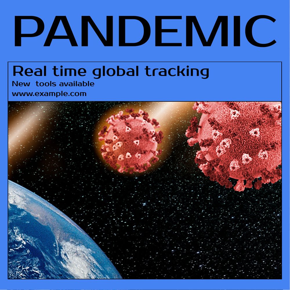 Pandemic Instagram post template, editable text