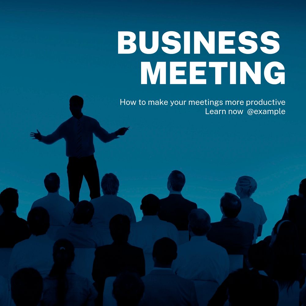 Business meeting Instagram post template, editable text