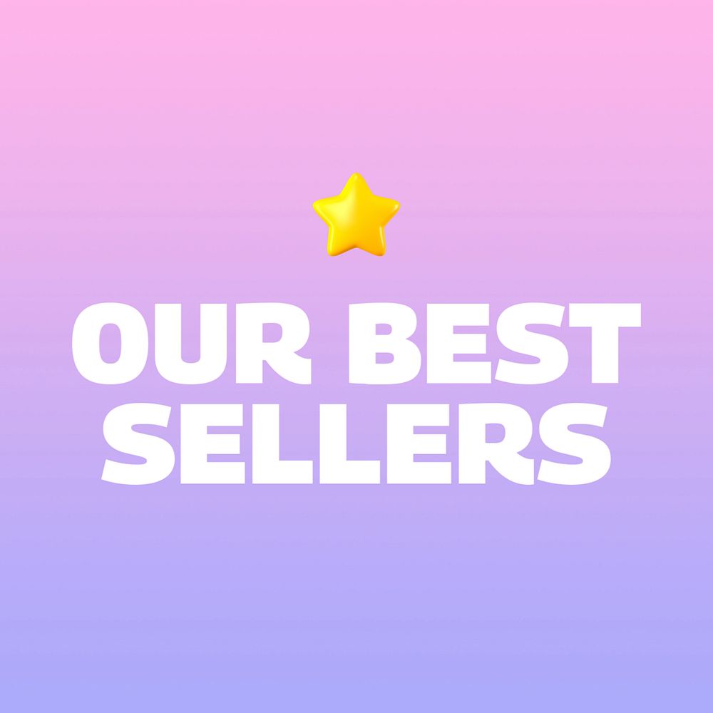 Our best sellers Instagram post template, editable design