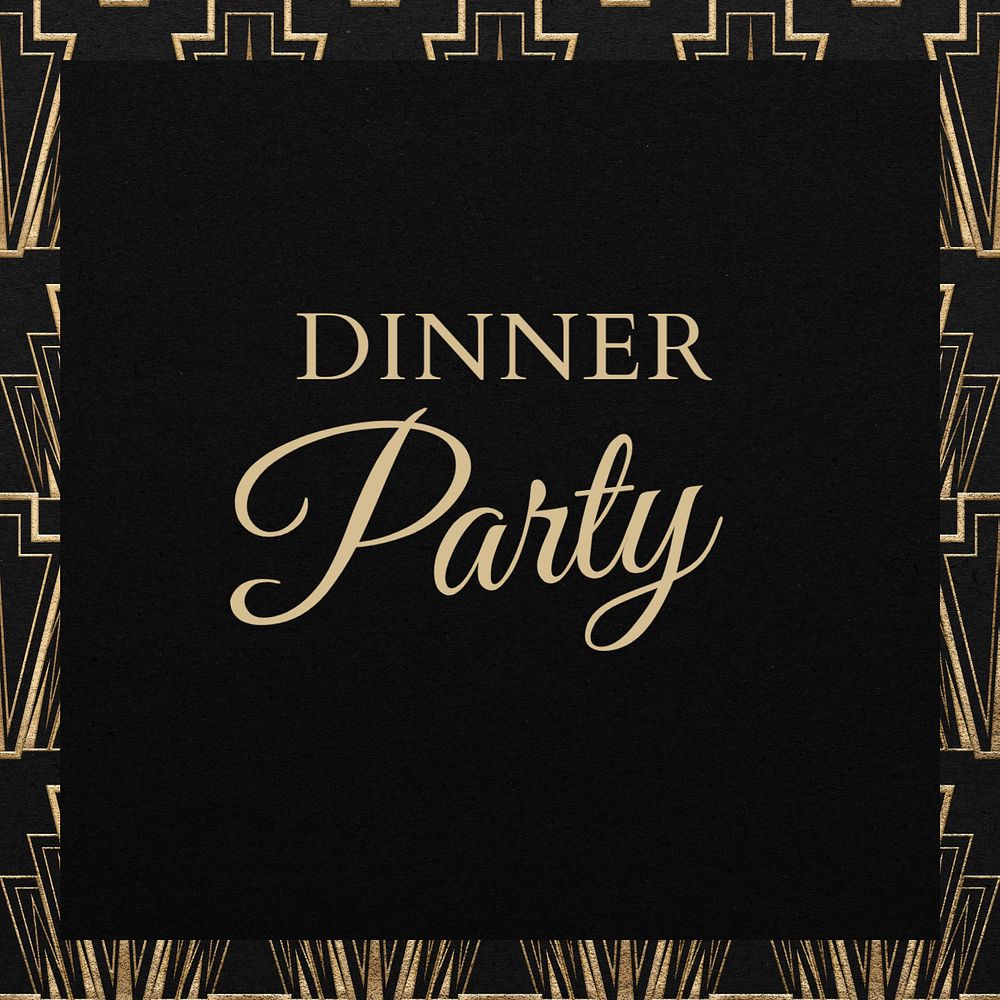 Dinner party Instagram post template, editable design