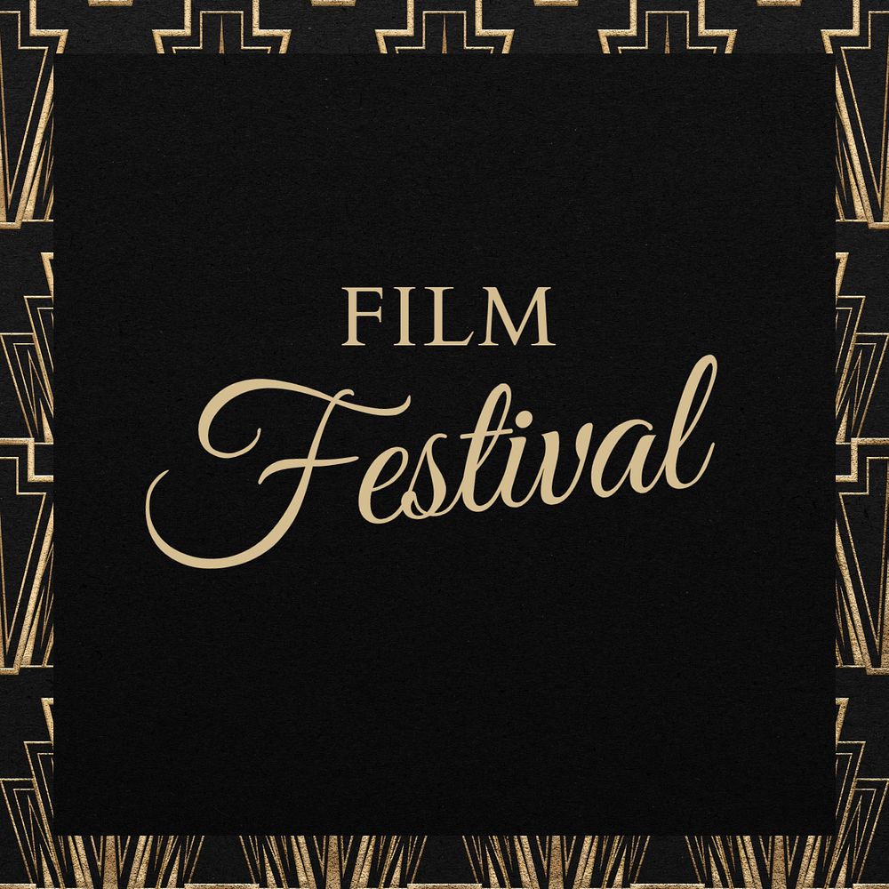 Film festival Instagram post template, editable design