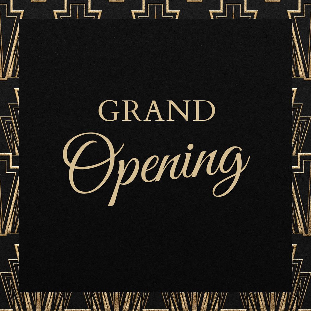 Grand opening Instagram post template, editable design