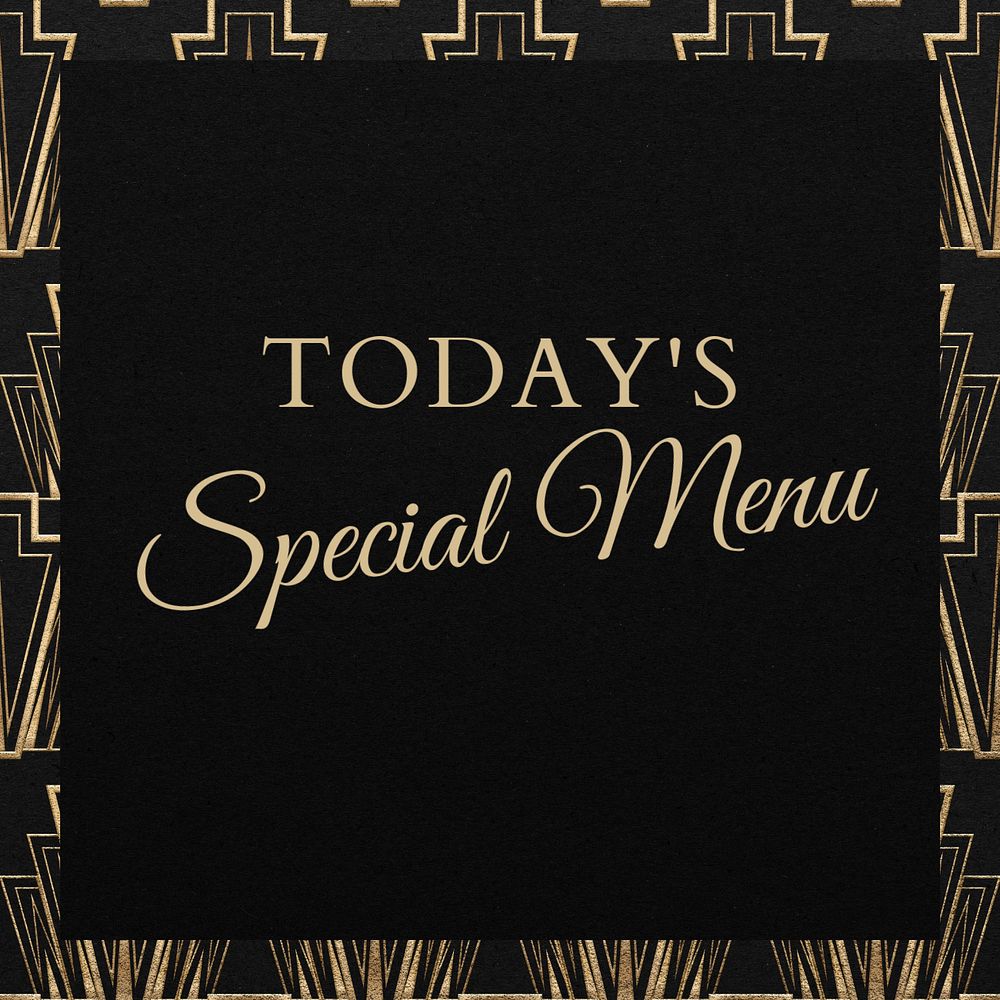 Today's special menu Instagram post template, editable design