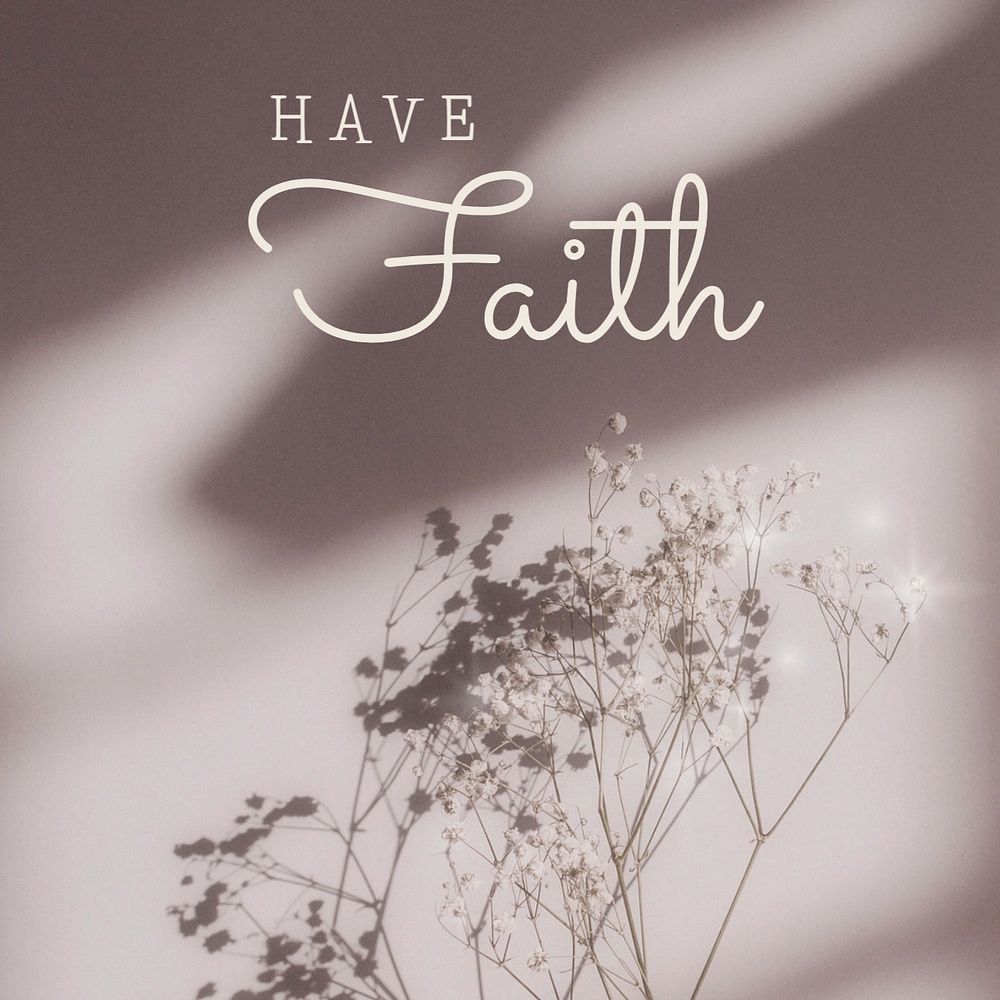 Religious faith  Instagram post template, editable text