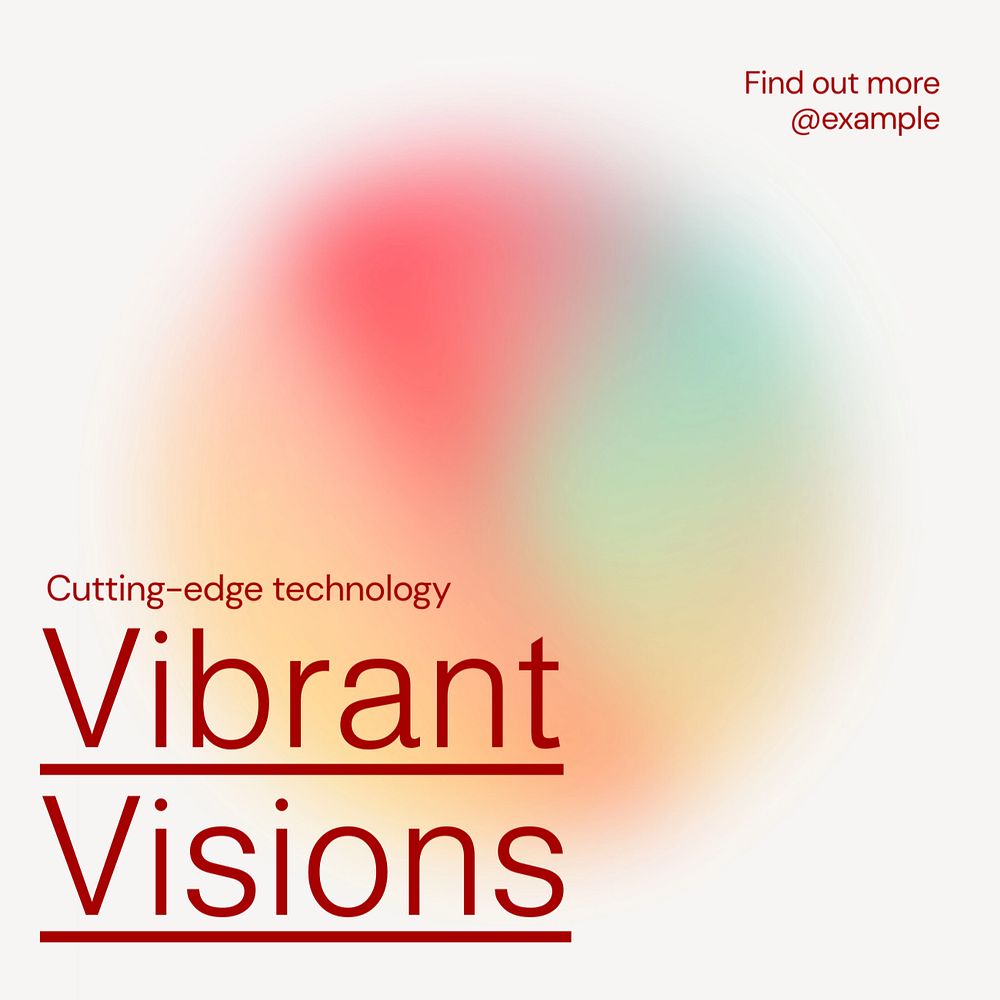 Vibrant visions Instagram post template, editable design