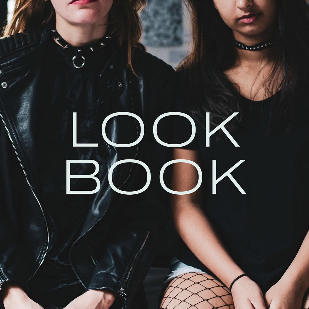 Lookbook Instagram post template, editable text