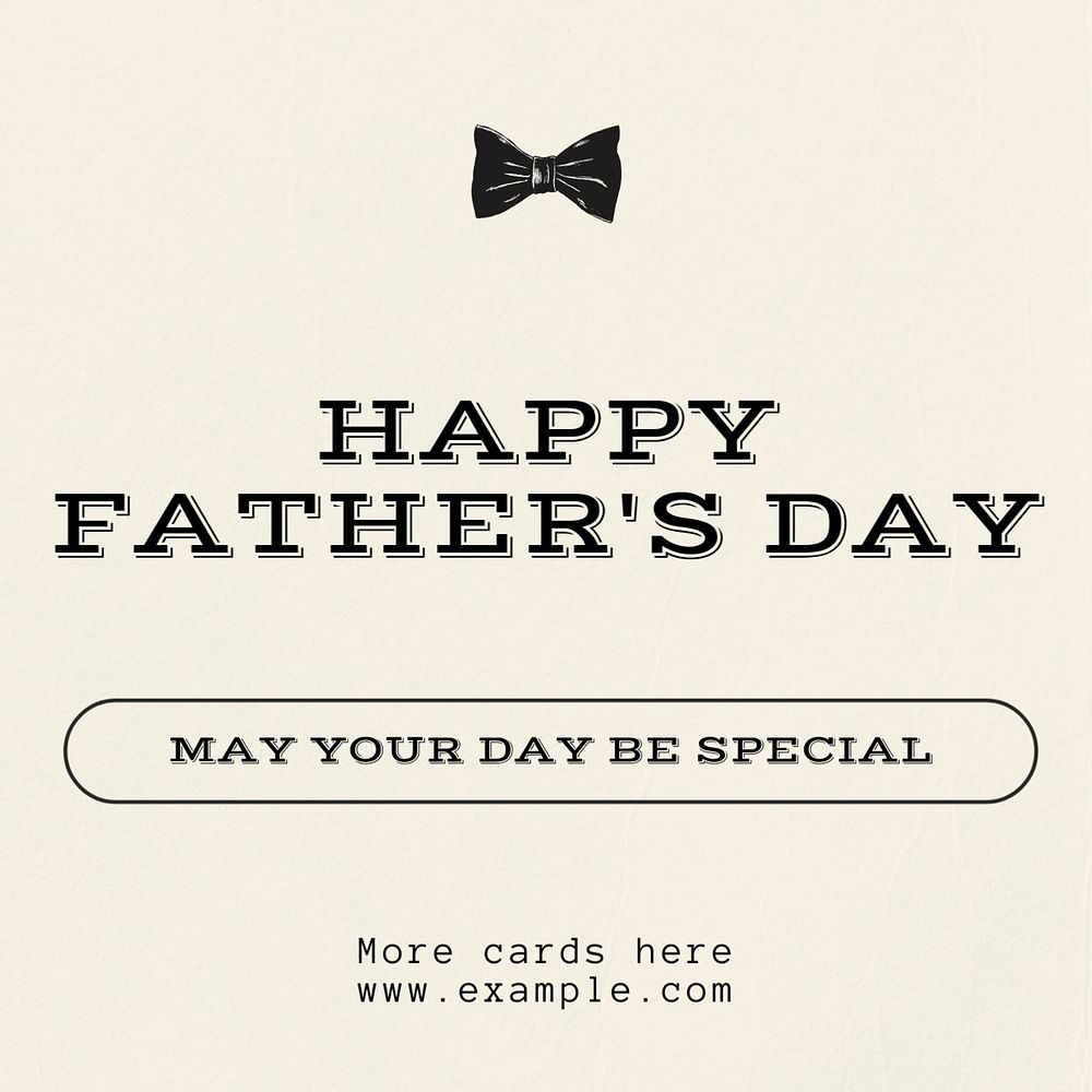 Father's day Instagram post template, editable design