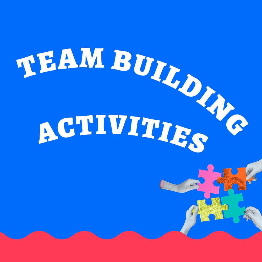 Team building activities Instagram post template, editable design