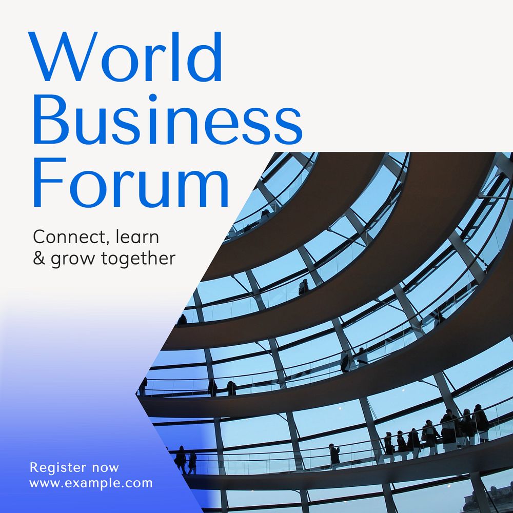 World business forum Instagram post template