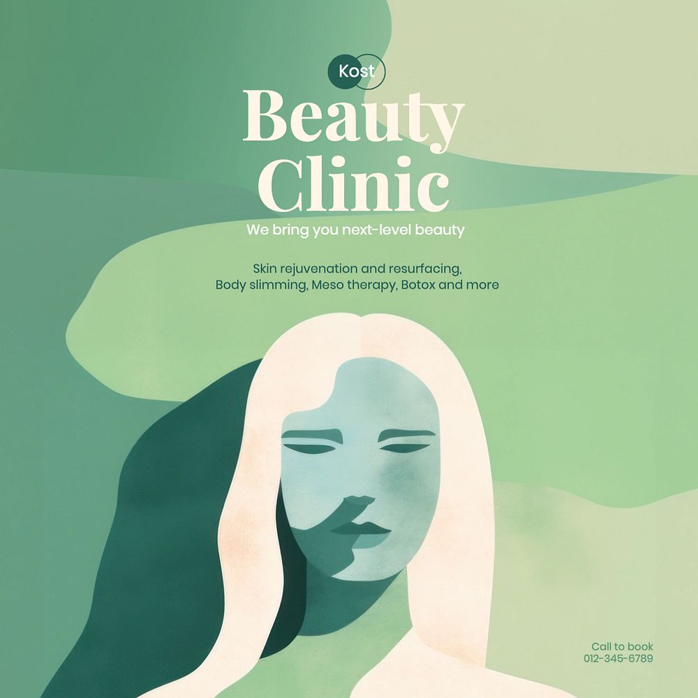 Beauty clinic Instagram post template