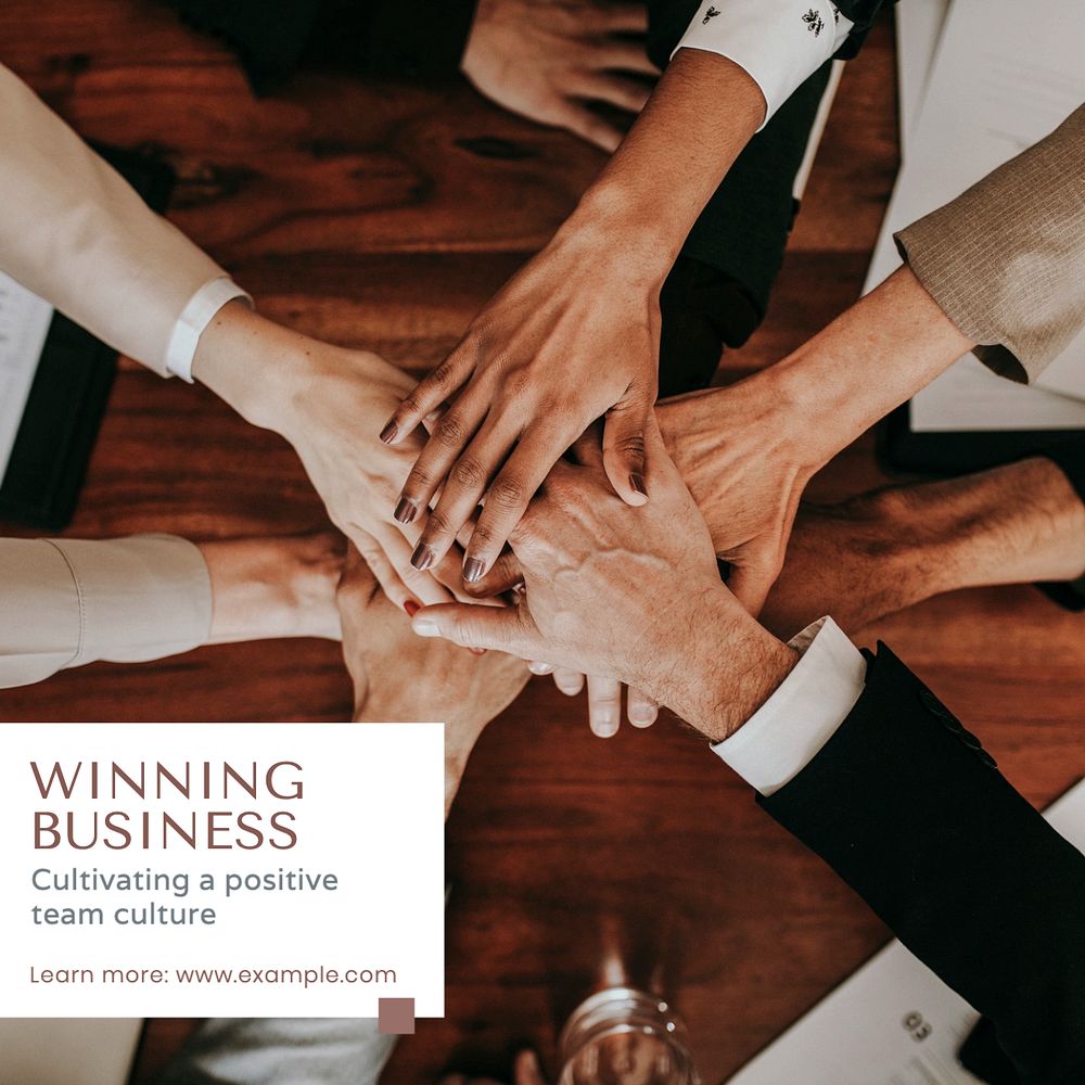 Winning business Instagram post template