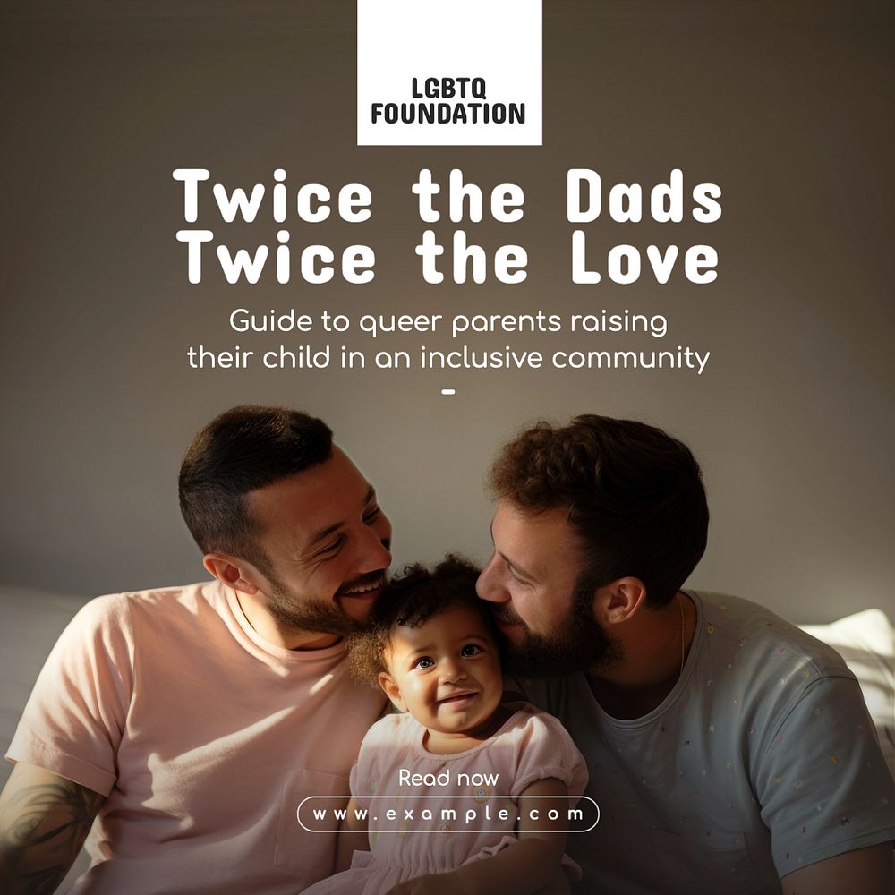 LGBTQ family Instagram post template