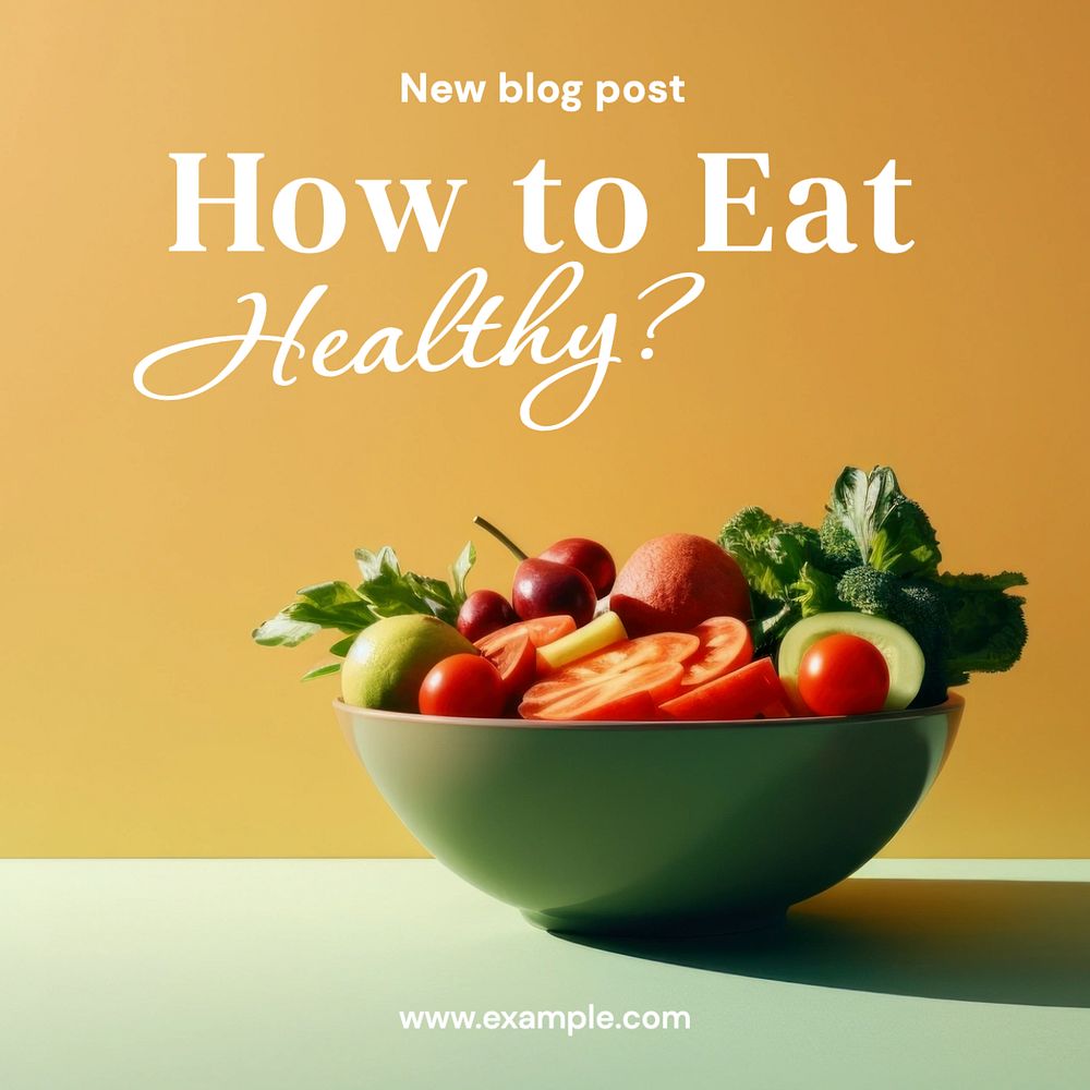 Healthy eating Instagram post template