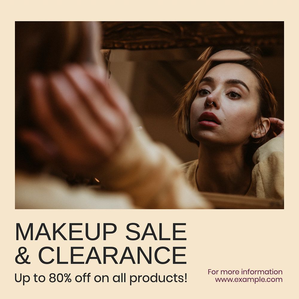 Makeup sale Instagram post template