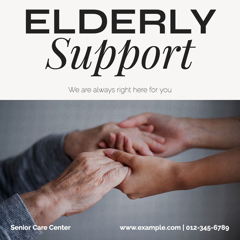 Senior support Instagram post template