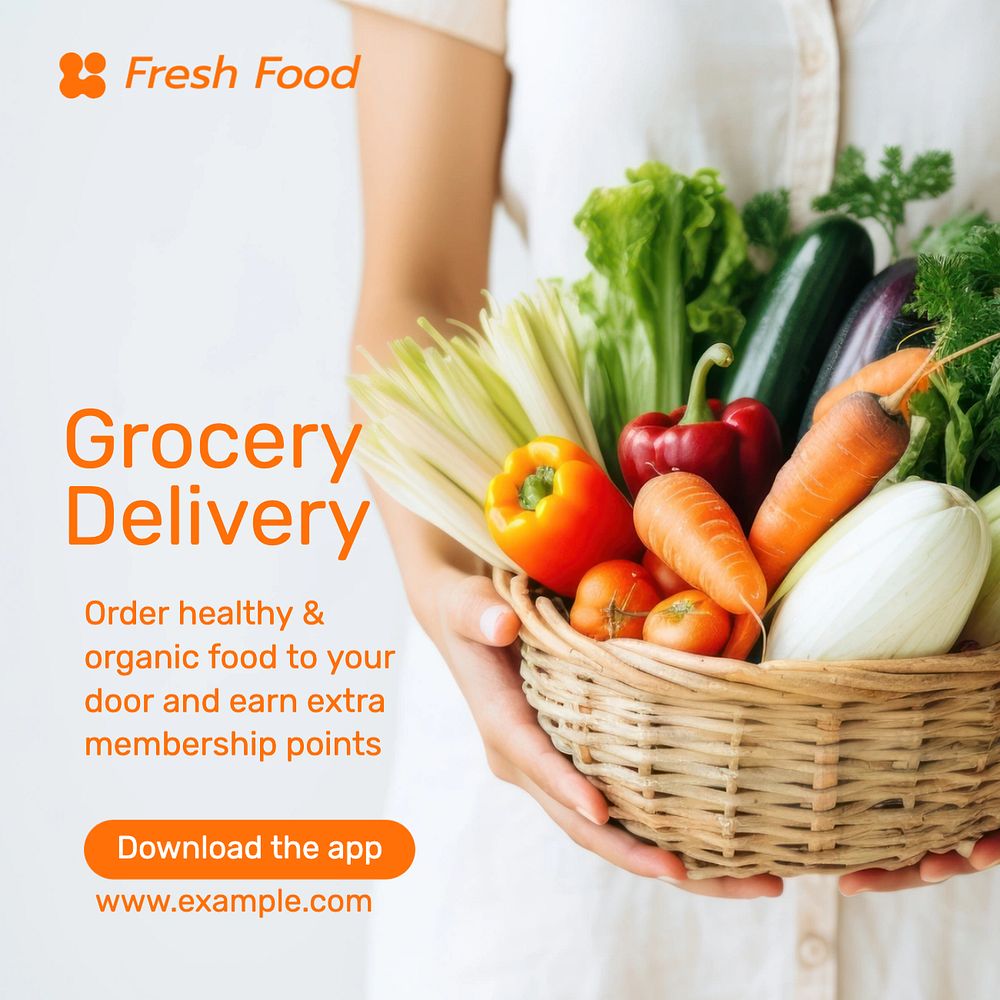 Grocery delivery Facebook post template