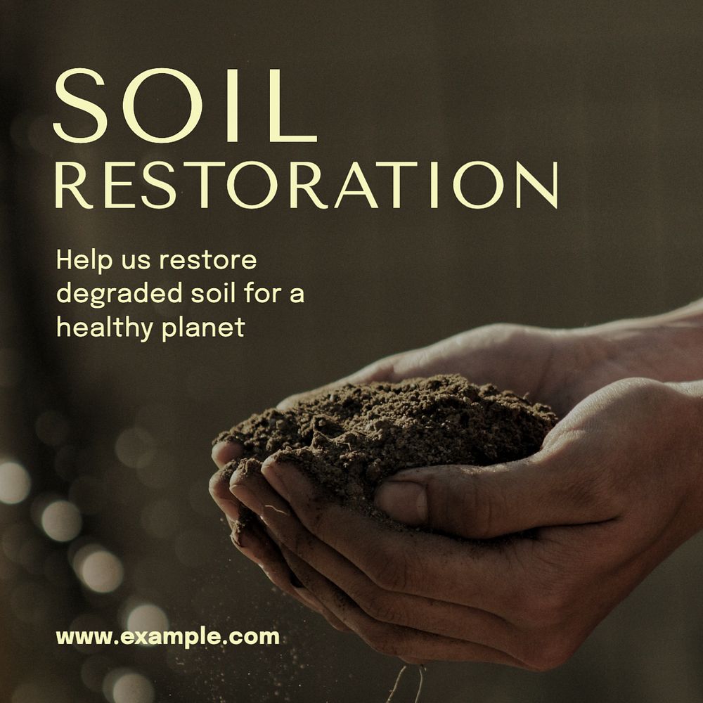 Soil restoration Instagram post template