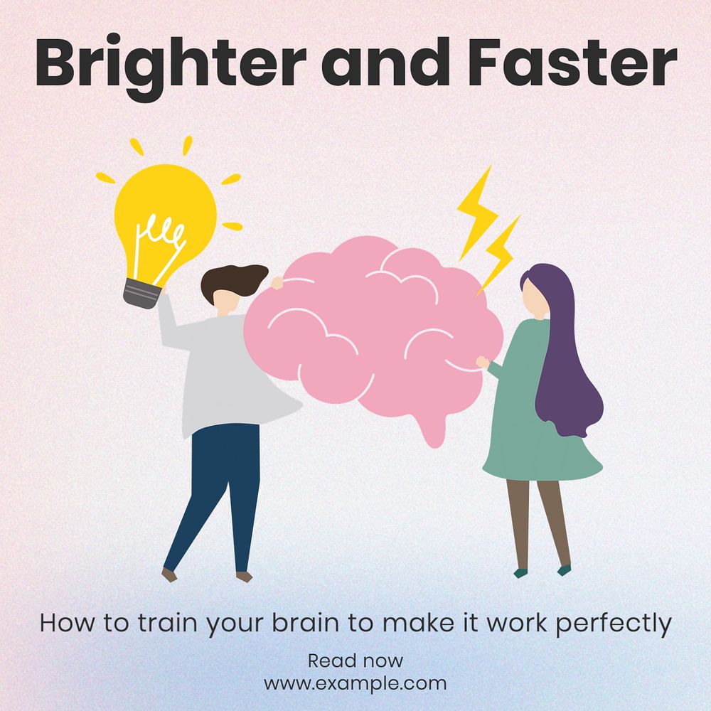 Brain training Instagram post template