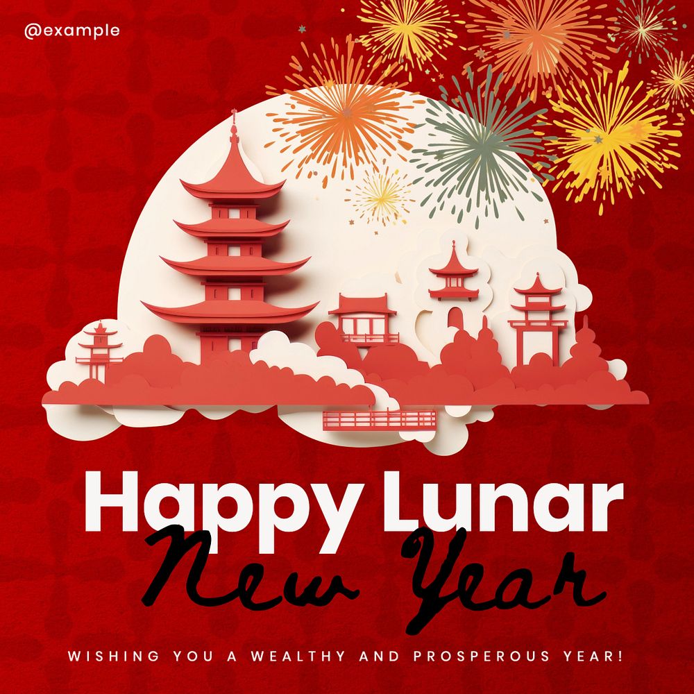 Lunar New Year Instagram post template