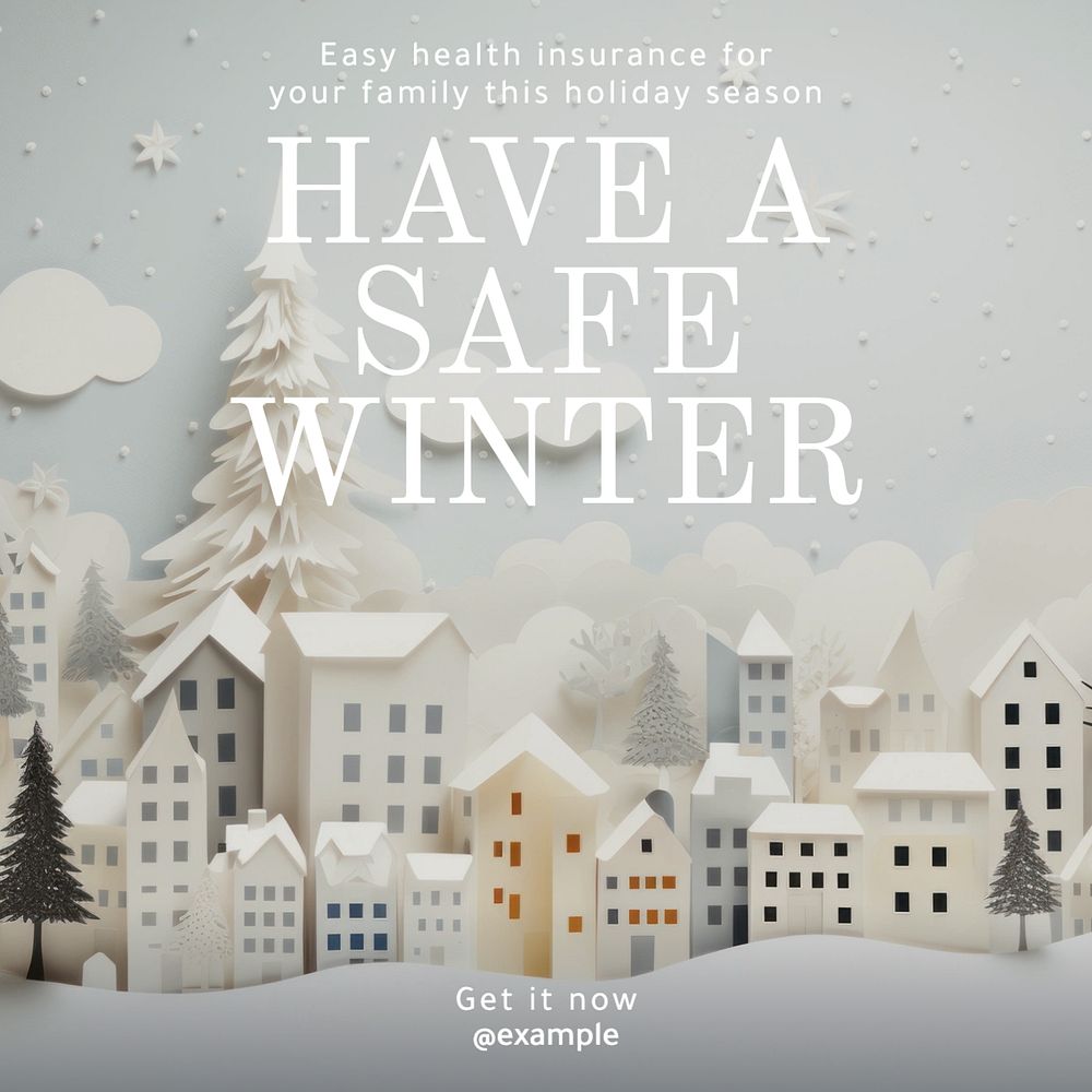 Winter insurance Instagram post template