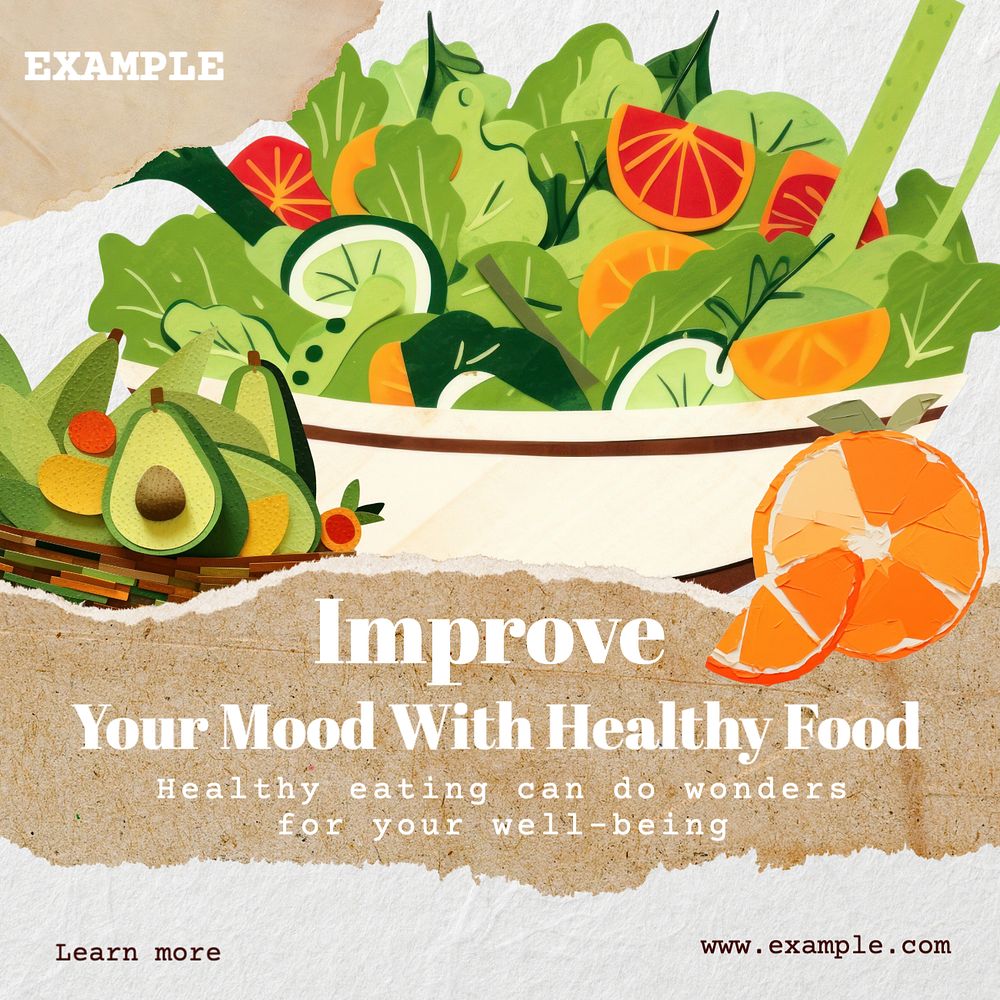 Healthy eating Instagram post template