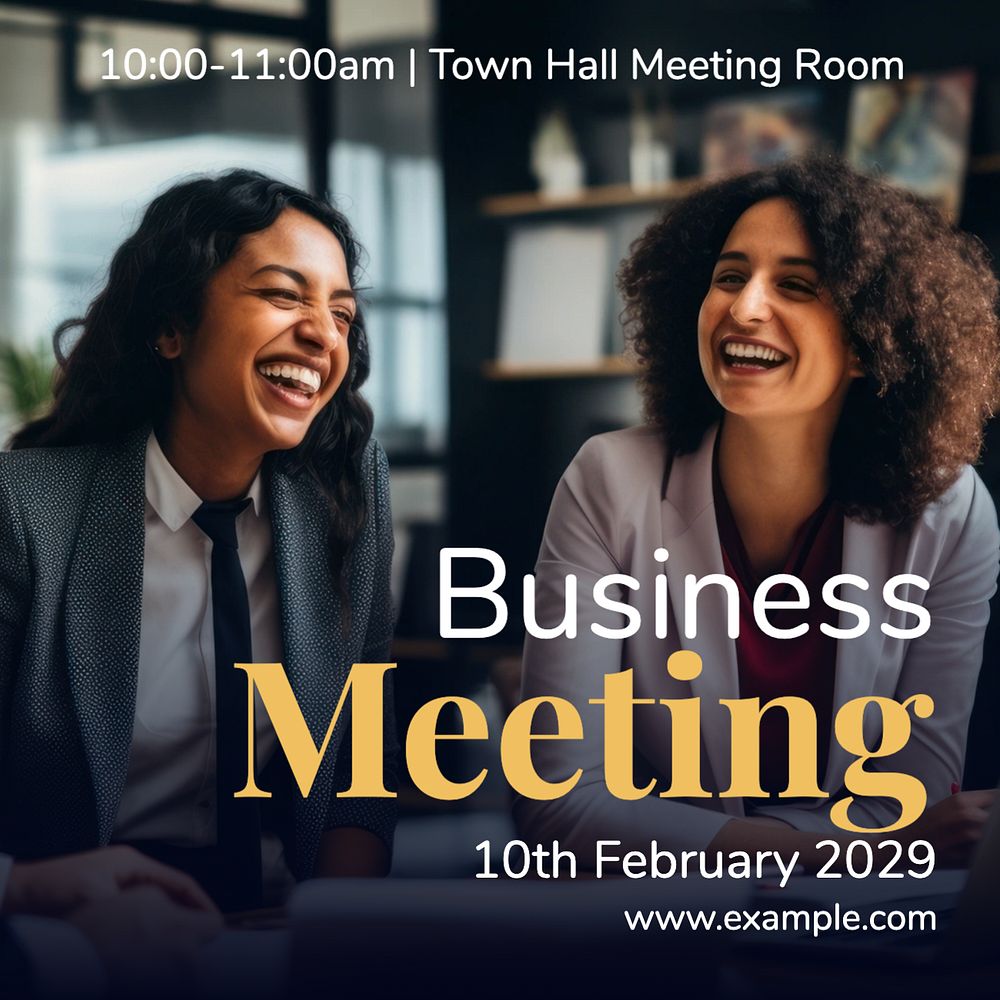 Business meeting Instagram post template