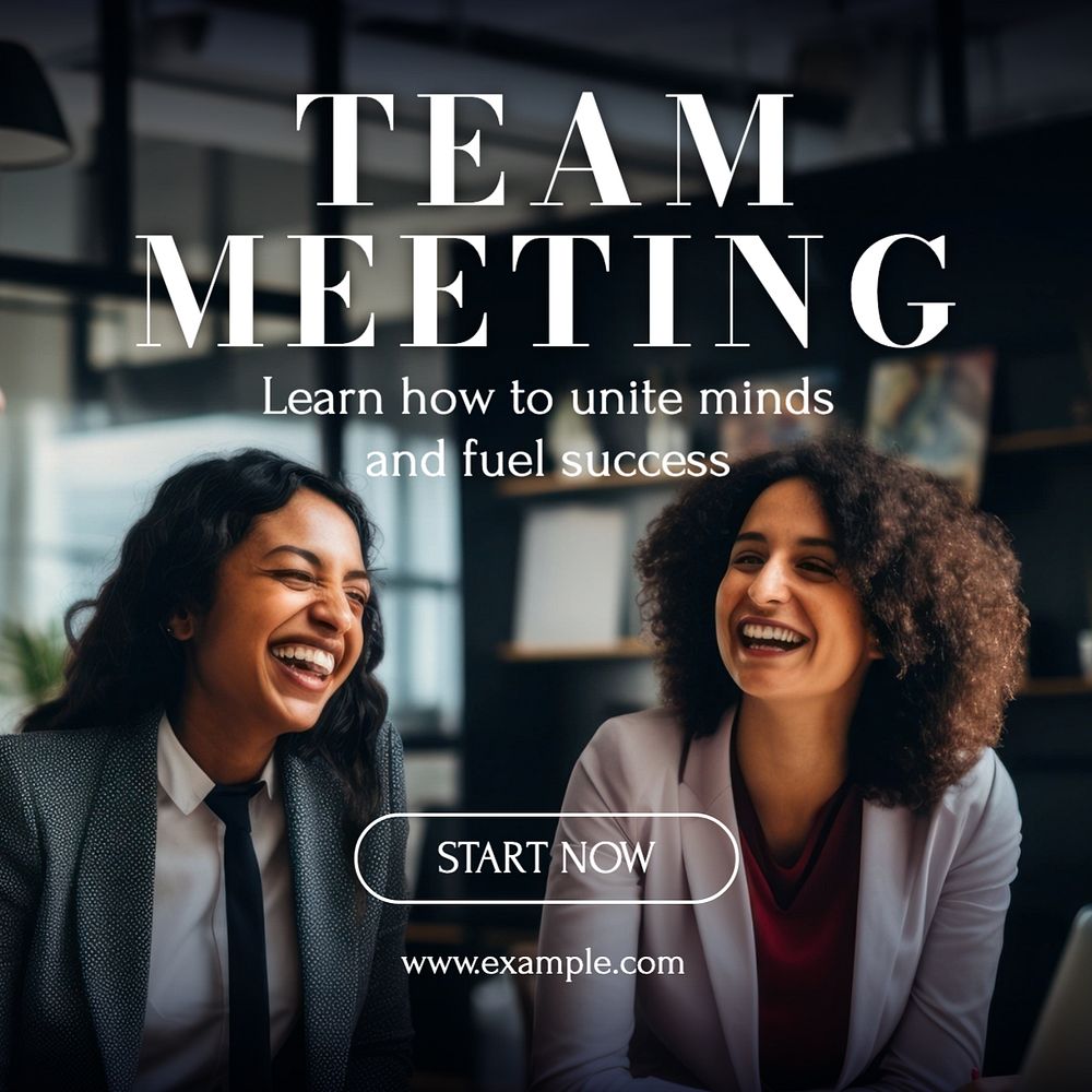 Team meeting Instagram post template