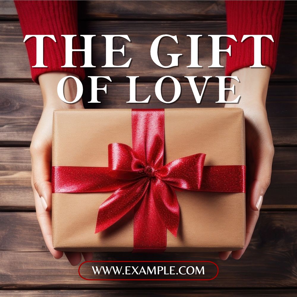 Gift of love Instagram post template