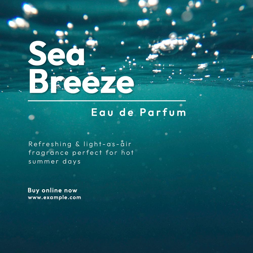 Sea breeze perfume Instagram post template