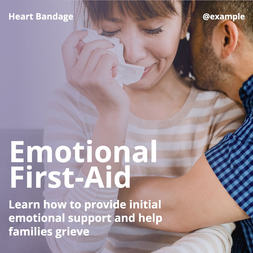 Emotional first-aid Instagram post template