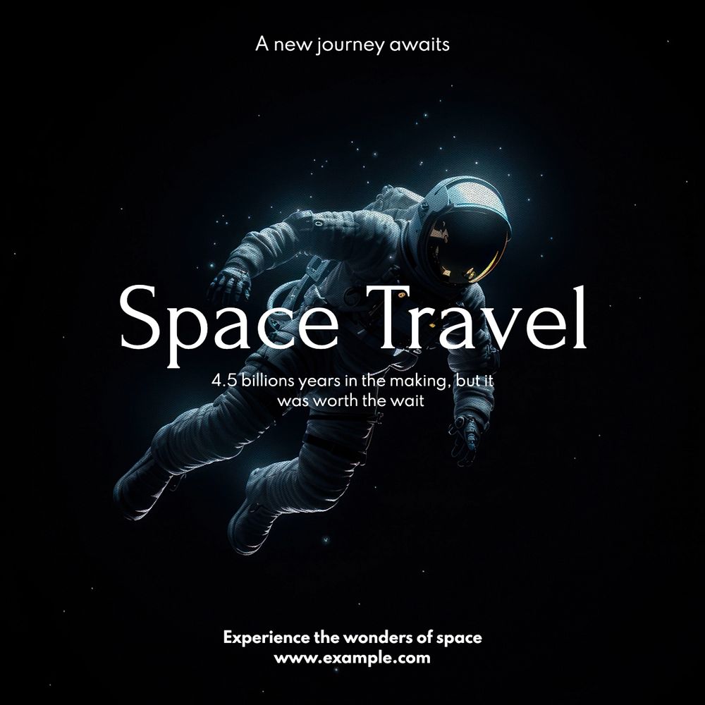 Space travels Instagram post template