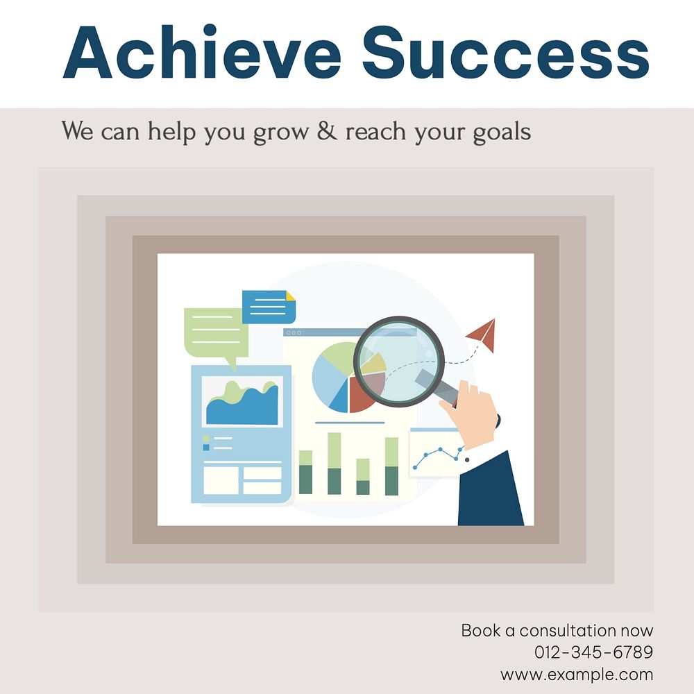 Achieve success Instagram post template