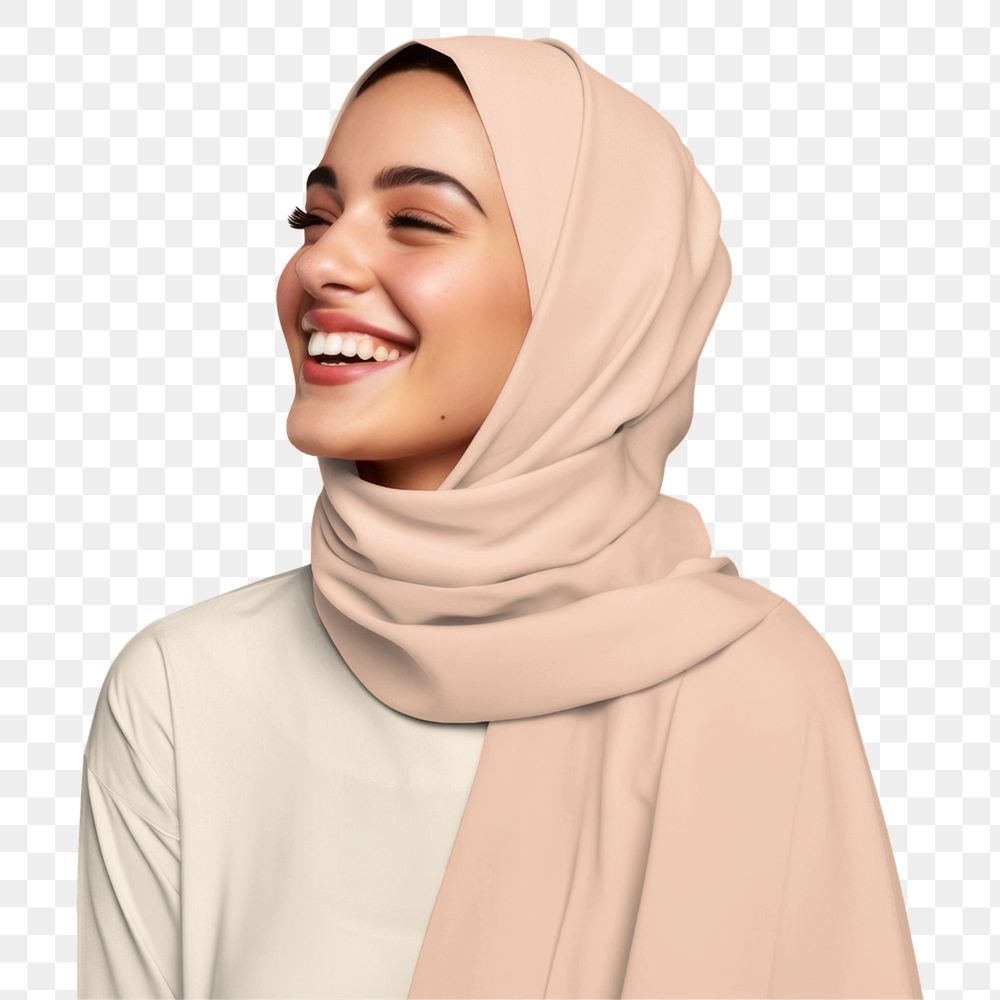 Women's hijab, fashion apparel mockup