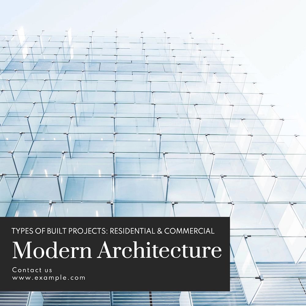 Modern architecture Instagram post template