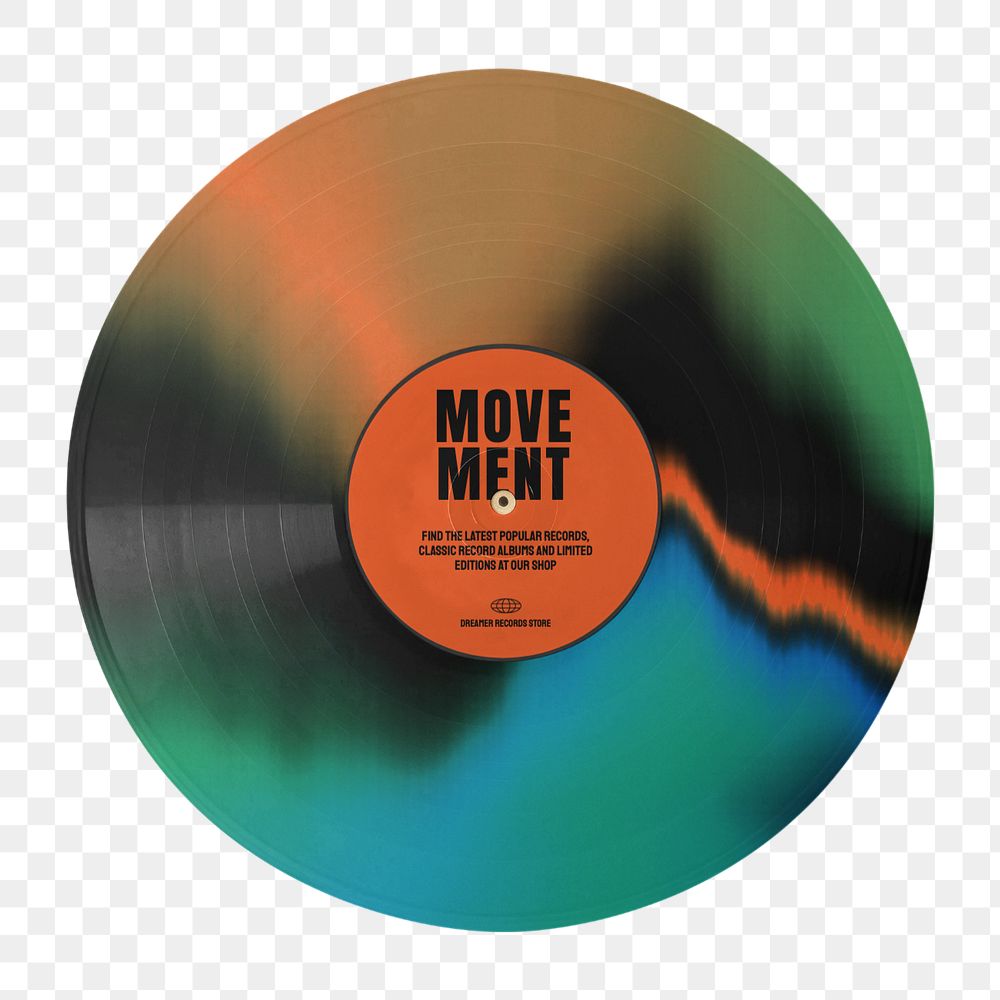 Vinyl record, entertainment editable mockup