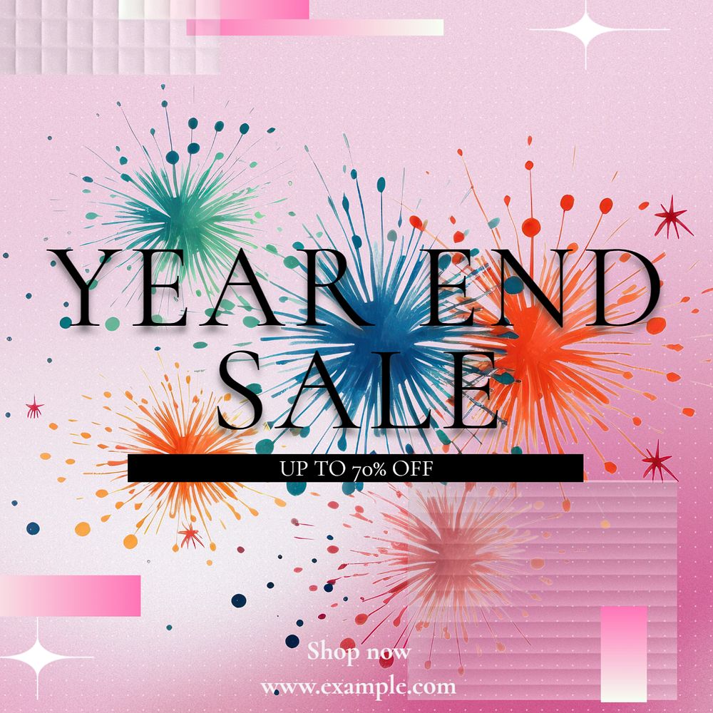 Year end sale Instagram post template