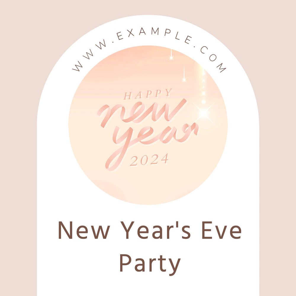 NYE party Instagram post template