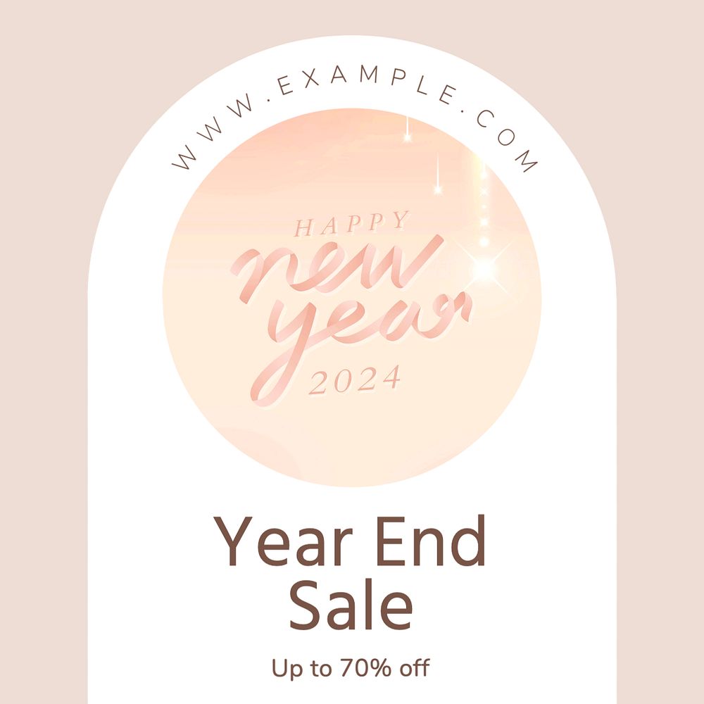 Year end sale Instagram post template