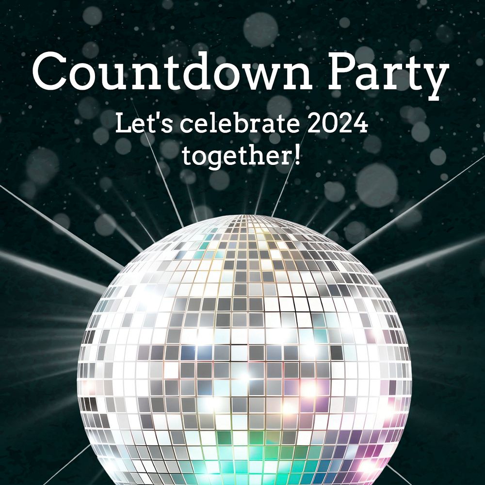 Countdown party Instagram post template