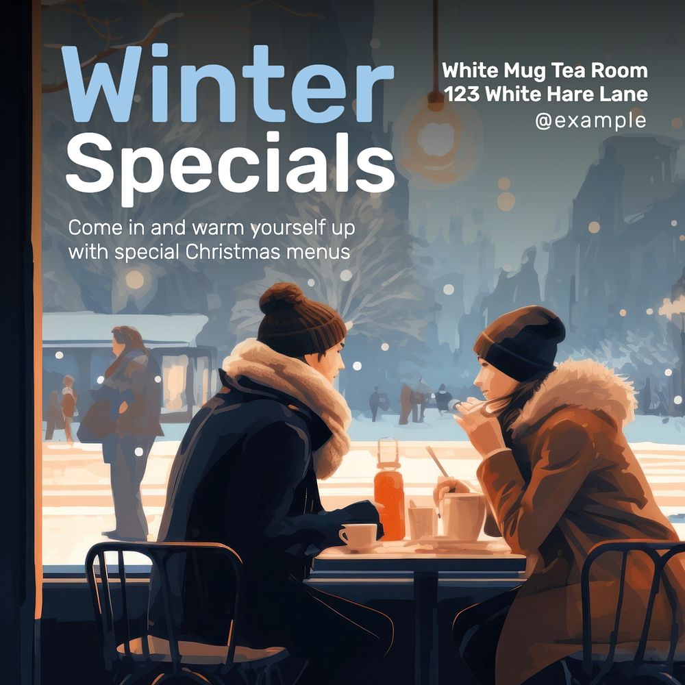 Winter special menu Instagram post template