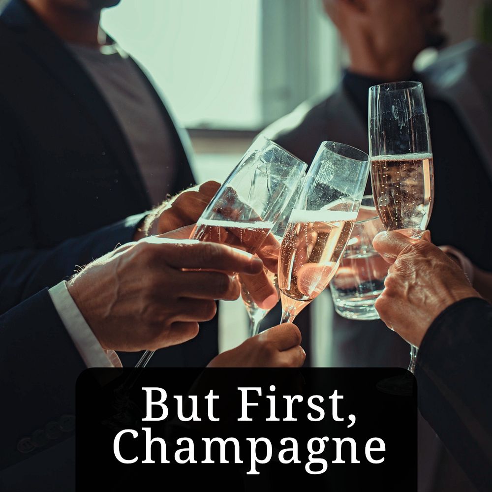 Champagne Instagram post template