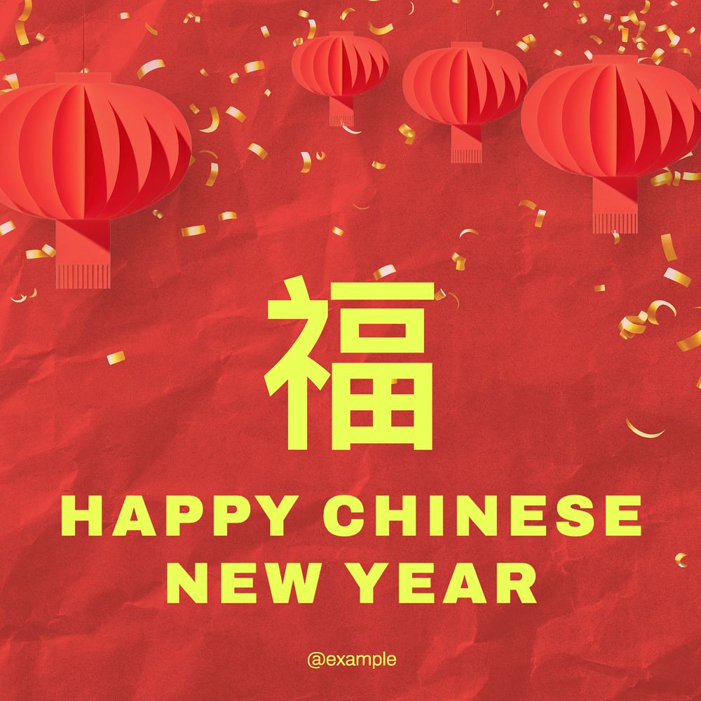 Chinese New Year Instagram post template