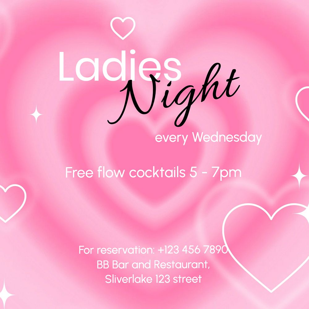 Ladies night Instagram post template