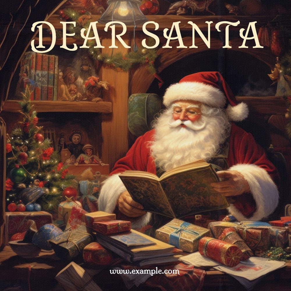 Dear santa Instagram post template