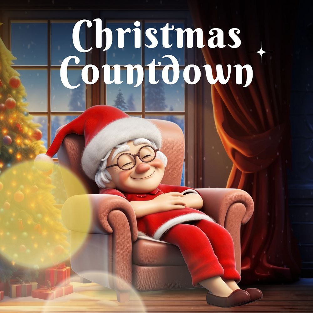 Christmas countdown Instagram post template